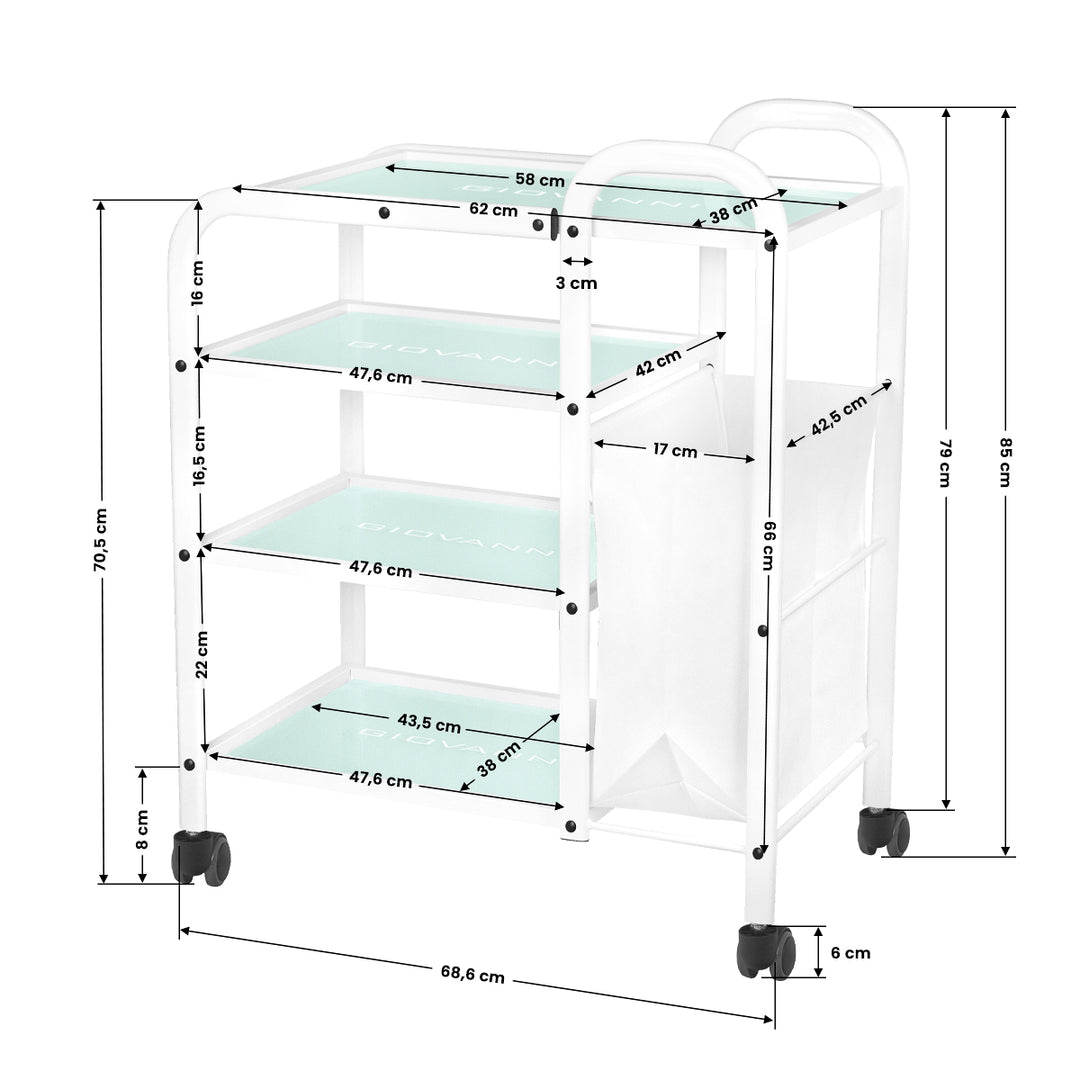 Roltafel Giovanni 1031 Wit - afbeelding 5