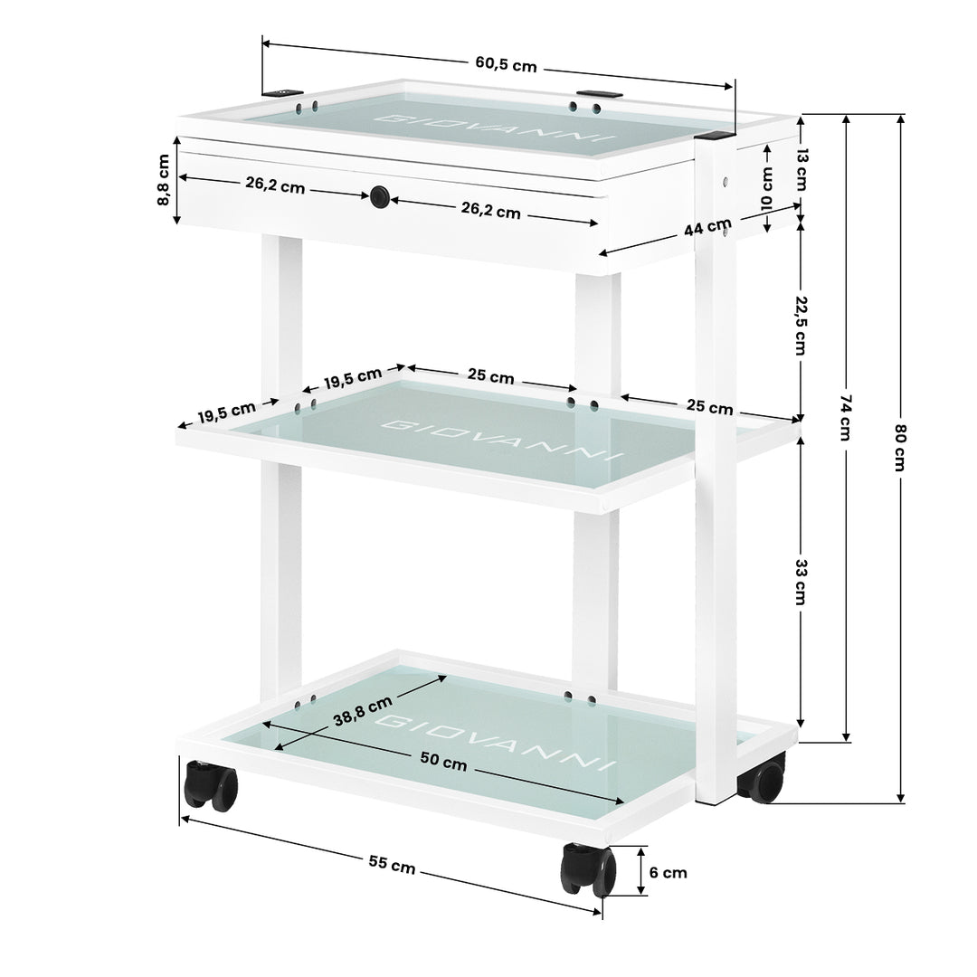 Roltafel Giovanni 1040A Wit - afbeelding 5