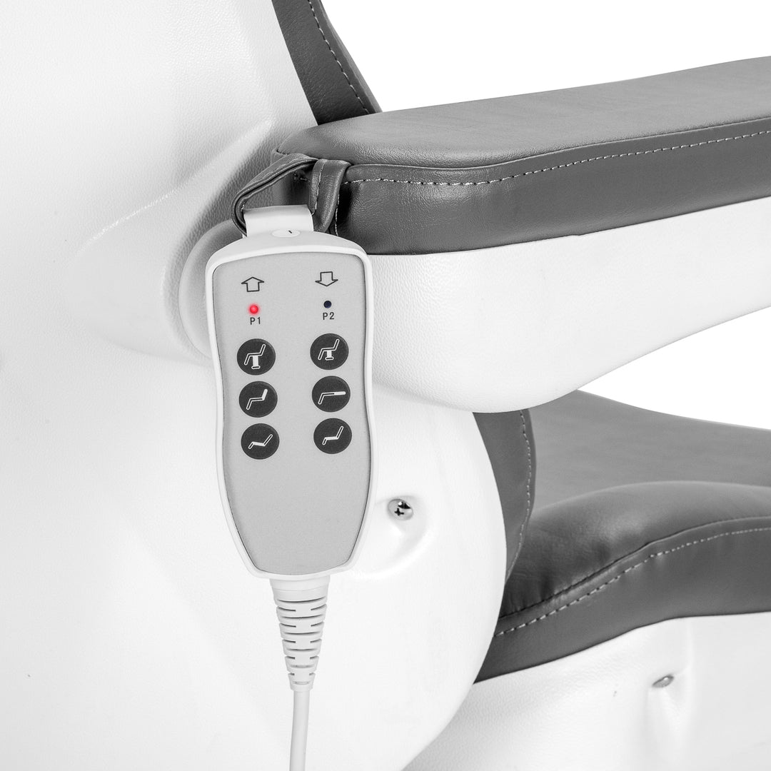 Behandelstoel Elektrisch Azzurro 870S Pedi 3 Motoren Grijs - afbeelding 9
