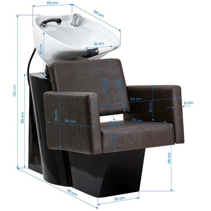 Wasunit Gabbiano Ankara Bruin - afbeelding 16