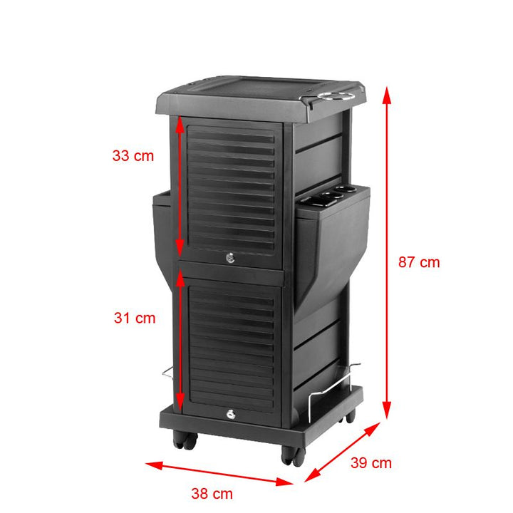 Werkwagen Kapper met Slot Gabbiano 100C Zwart - afbeelding 3