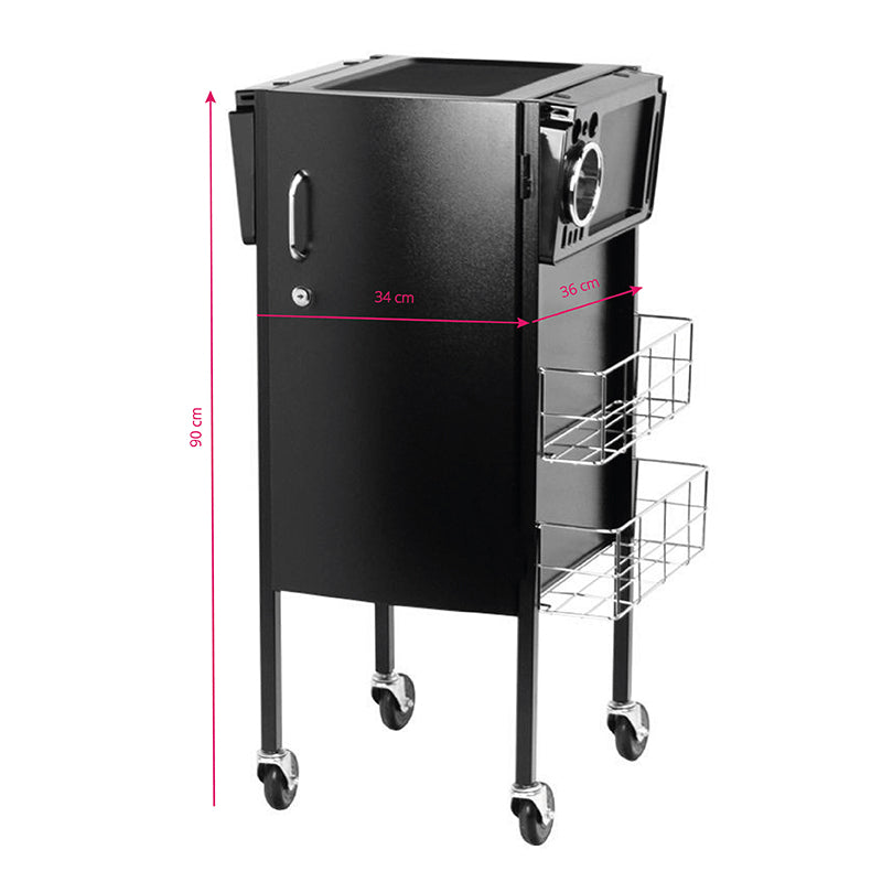 Werkwagen Kapper met Slot Gabbiano Deluxe 500 Zwart - afbeelding 4