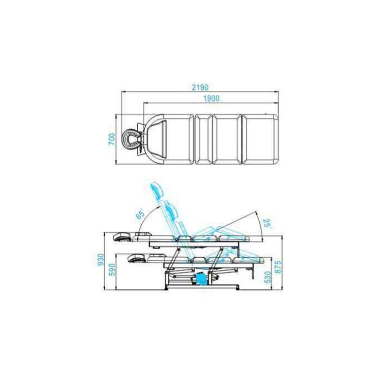 Massagetafel Elektrisch Azzurro 693A 1 Wit - afbeelding 6