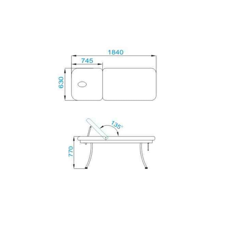 Massagetafel Azzurro 328 Wit - afbeelding 5