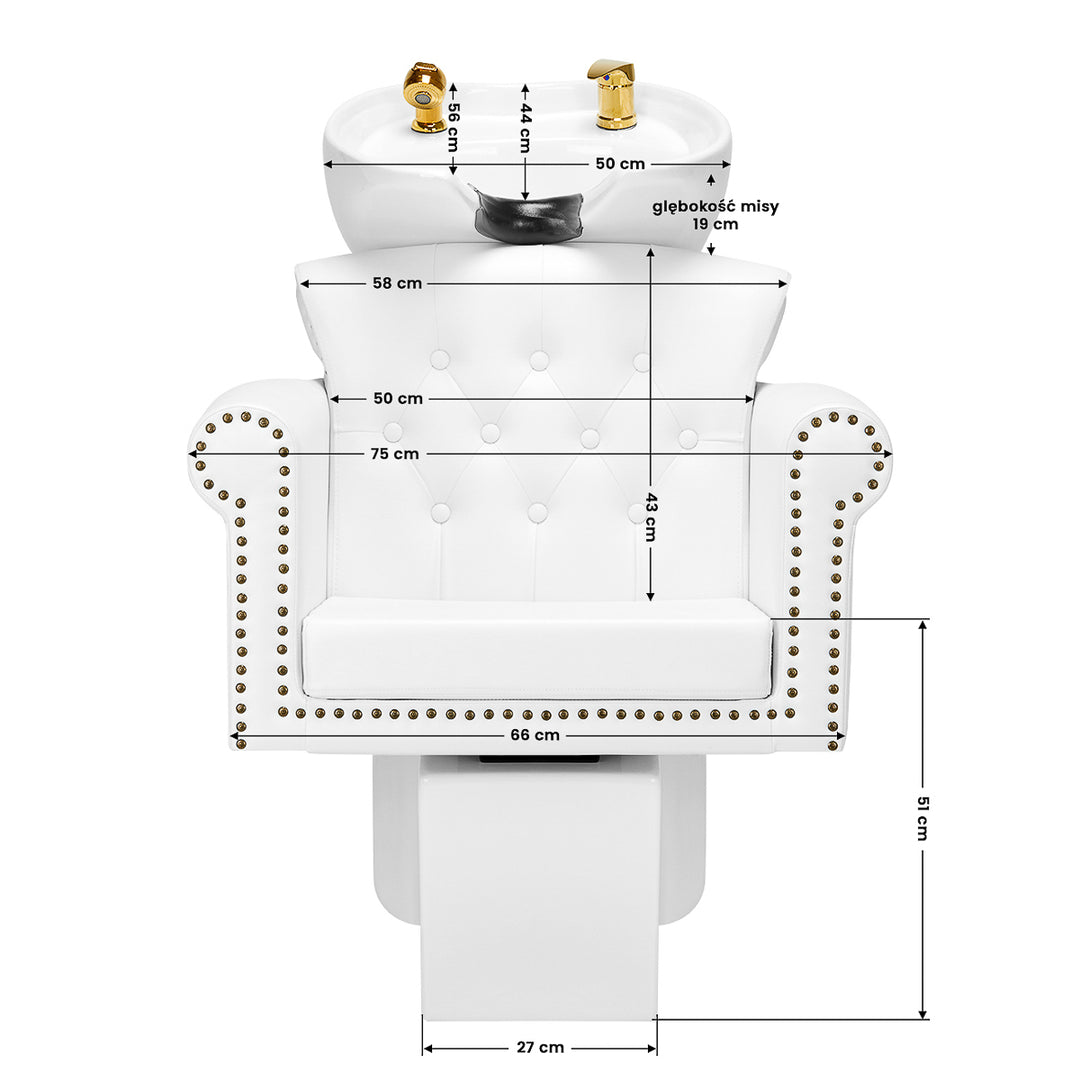 Wasunit Gabbiano Berlin Goud-Wit - afbeelding 14