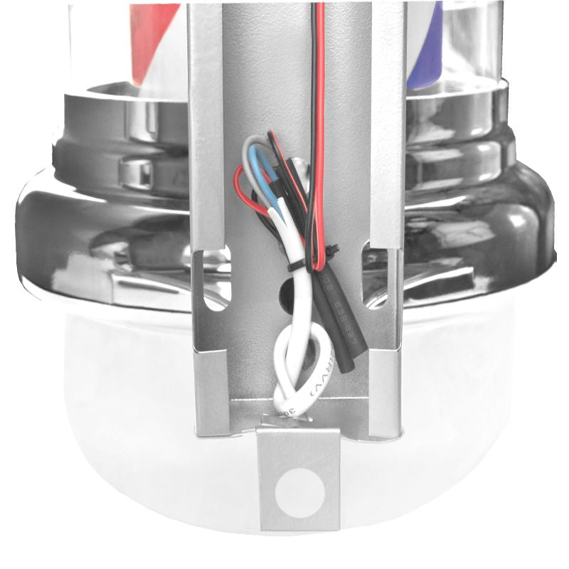 Barber Pole Verlicht en Draaiend Gabbiano BB-02 Zilver - afbeelding 3