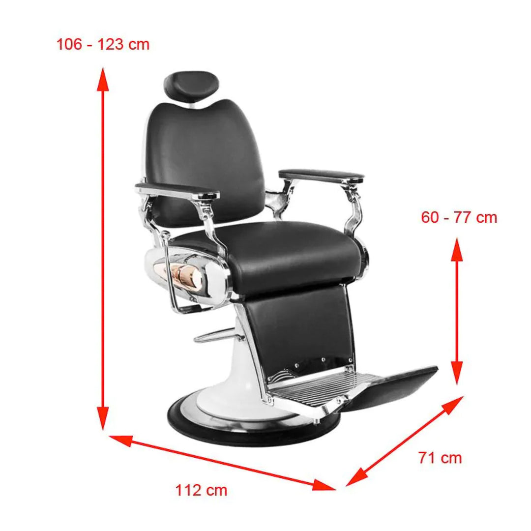 Barberstoel Gabbiano Moto Style Zwart - afbeelding 7