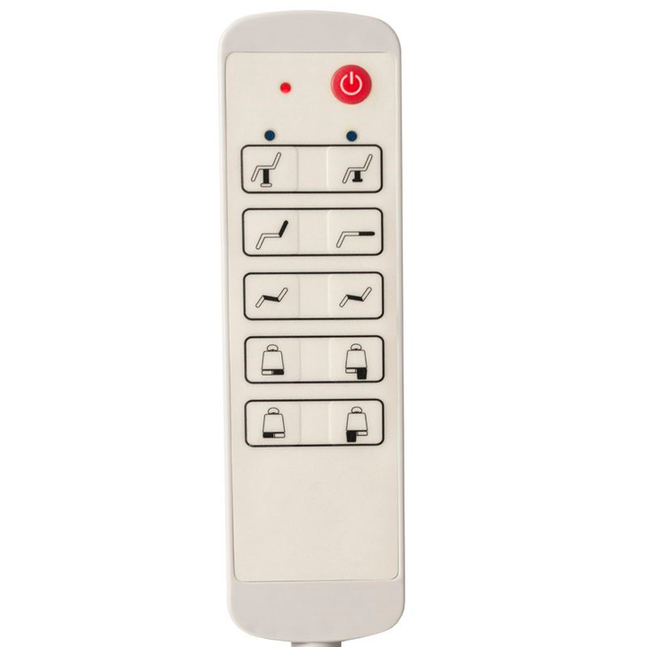 Behandelstoel Elektrisch Azzurro 869AS Pedi 5 Motoren Draaibaar Wit - afbeelding 12