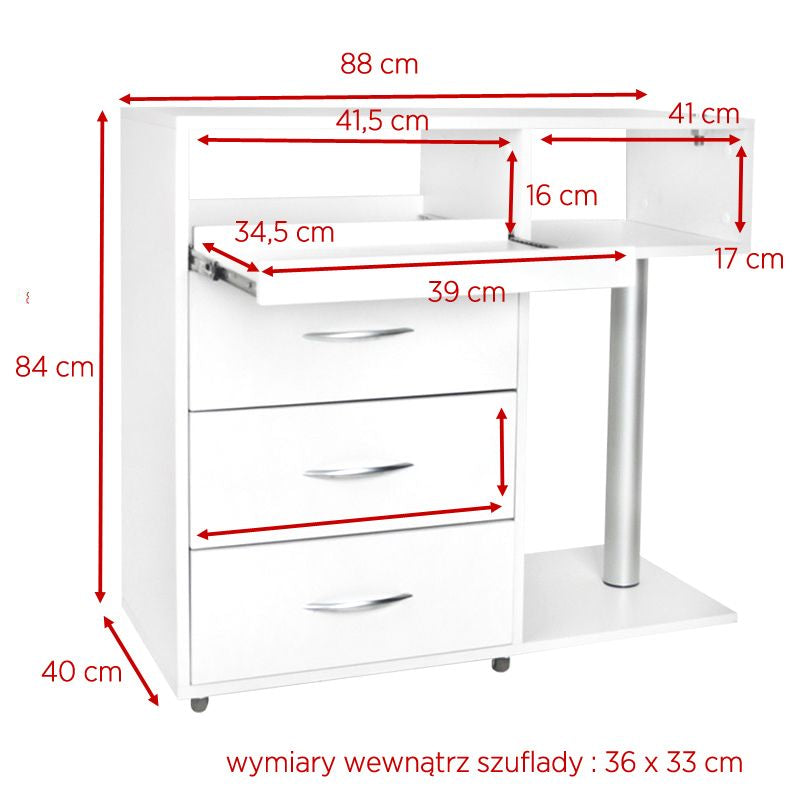 Beauty Trolley Y-300 Wit - afbeelding 5