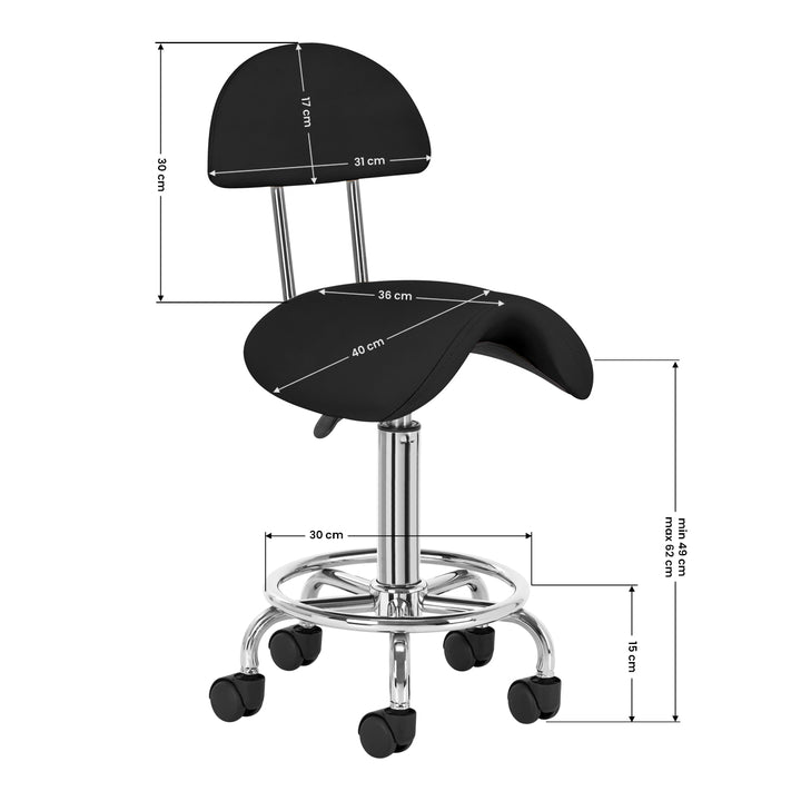 Zadelkruk met Rugleuning 6001 Zwart - afbeelding 8