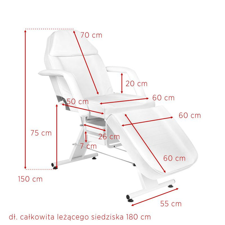 Behandelstoel Basic 202 met Trays Wit - afbeelding 7