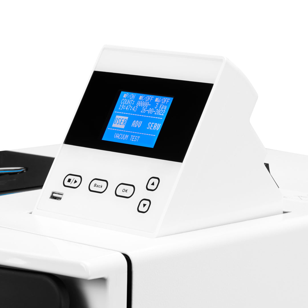 Autoclaaf Lafomed Compact Line LFSS12AC LCD met Printer 12 L Klasse B Medisch - afbeelding 7