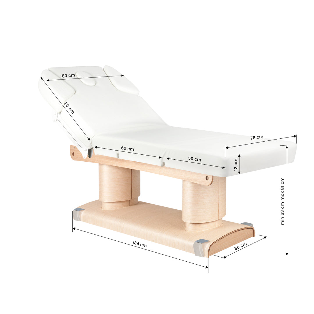Massagetafel Elektrisch Azzurro 838 Wit Verwarmd - afbeelding 9