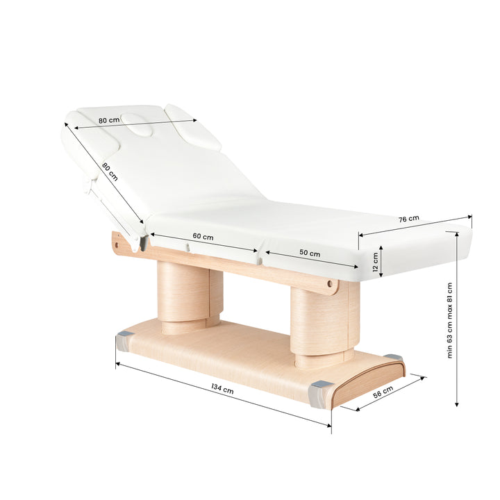 Massagetafel Elektrisch Azzurro 838 Wit Verwarmd - afbeelding 9