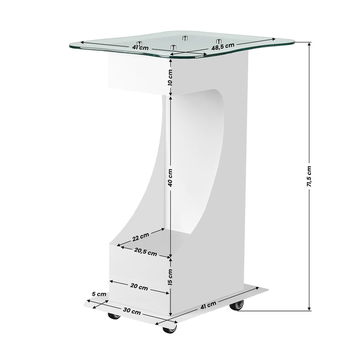 Roltafel 083 Wit - afbeelding 2