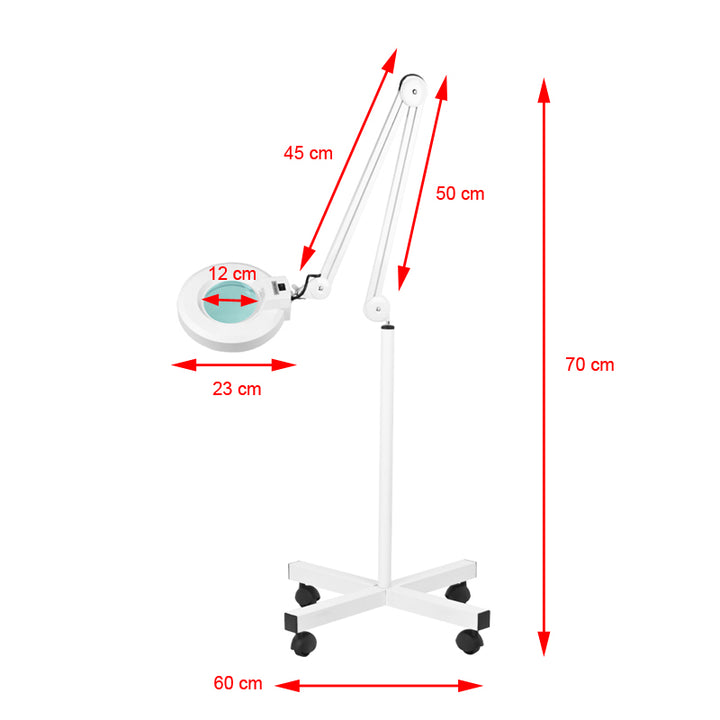 Loeplamp LED 5D op Statief Instelbare Lichtsterkte S4 Wit - afbeelding 4