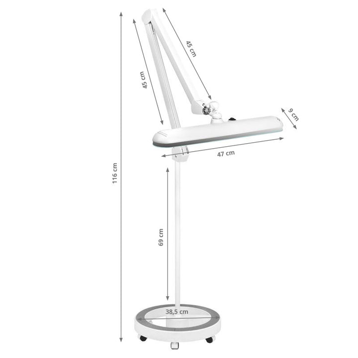 LED Lamp Schoonheidssalon met Statief en Instelbare Lichtintensiteit Elegante 801L Wit - afbeelding 8