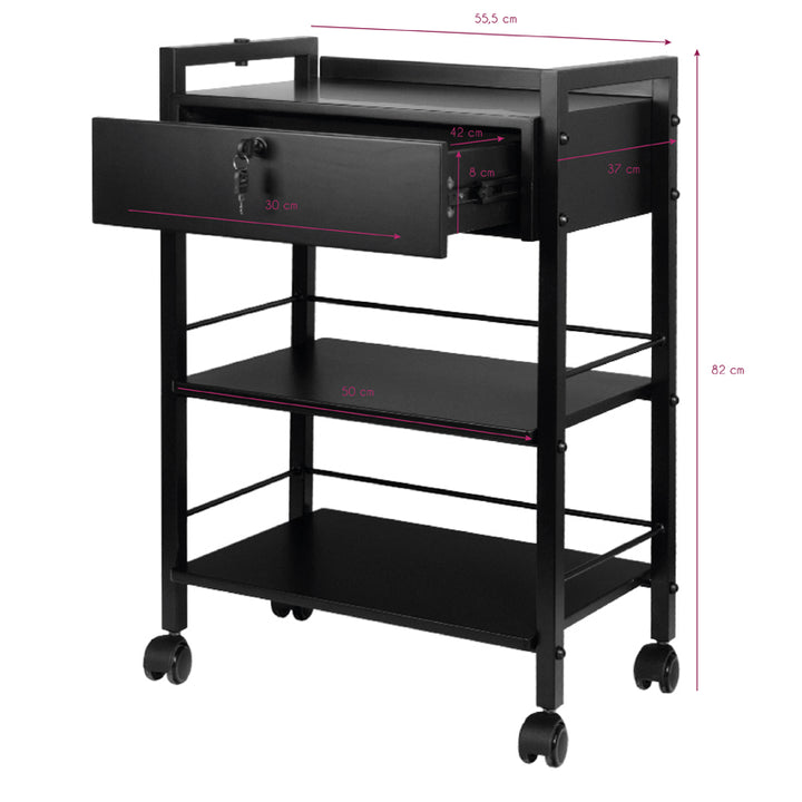 Roltafel Giovanni 1019A Zwart - afbeelding 5