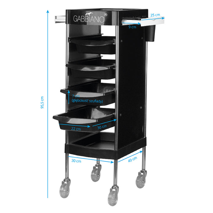 Werkwagen Kapper Gabbiano FX11F Zwart - afbeelding 5