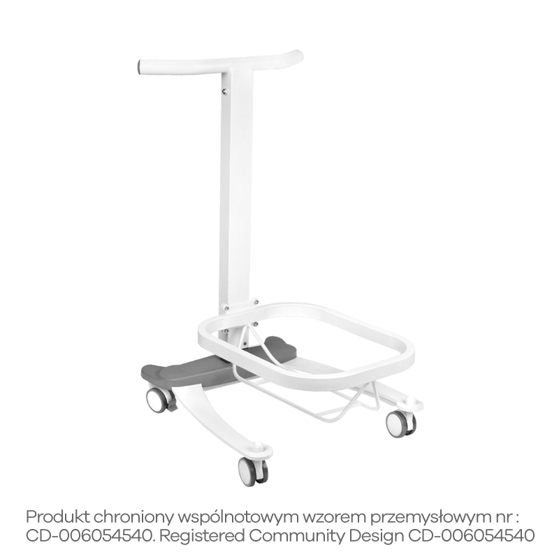 Voetenbad Pedicure Comfort op Wielen met Liftfunctie Wit - afbeelding 3