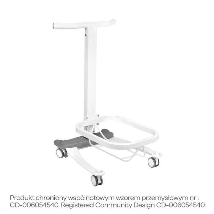 Voetenbad Pedicure Comfort op Wielen met Liftfunctie Wit - afbeelding 3