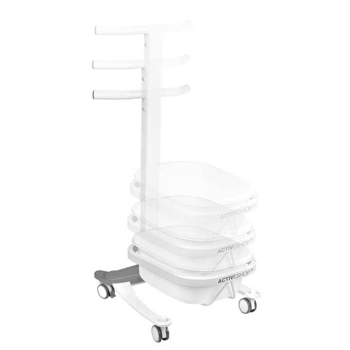 Voetenbad Pedicure Comfort op Wielen met Liftfunctie Wit - afbeelding 6