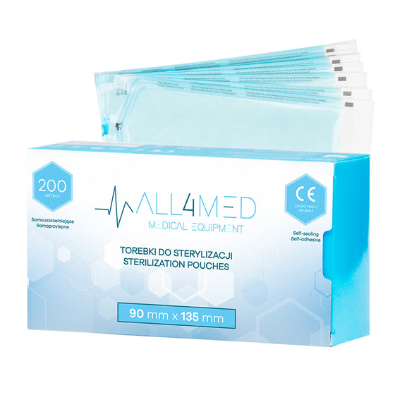 Sterilointipussi All4Med 90 × 135 mm - sininen
