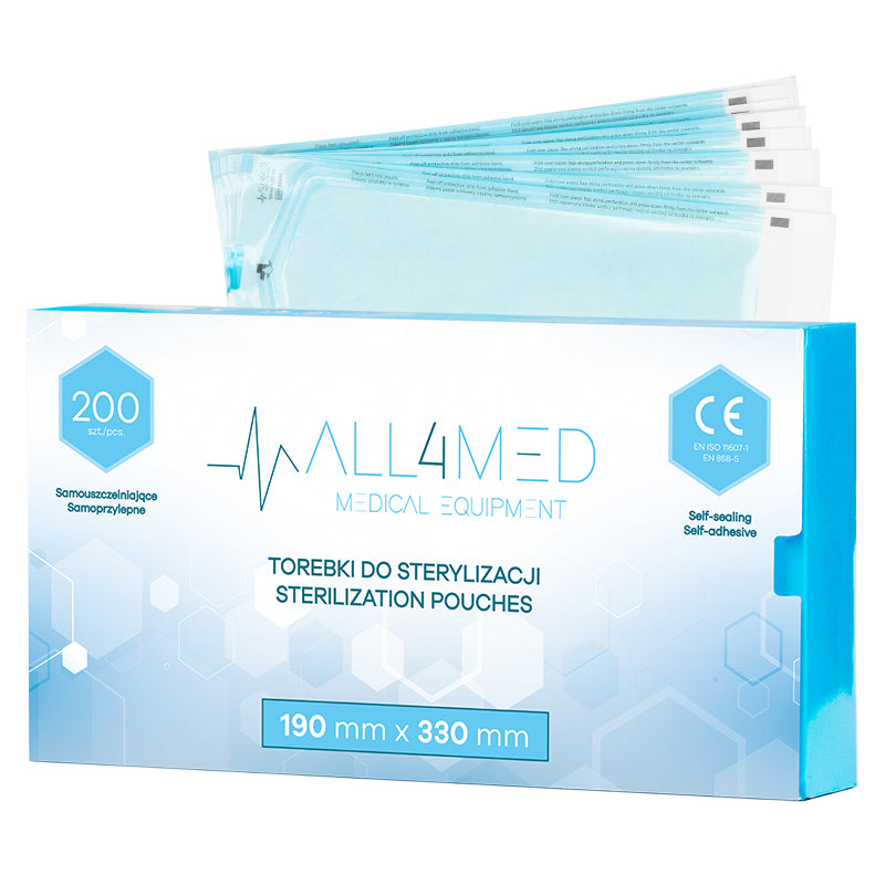 Autoclaafzakken All4Med 190 × 330 mm – 200 Stuks