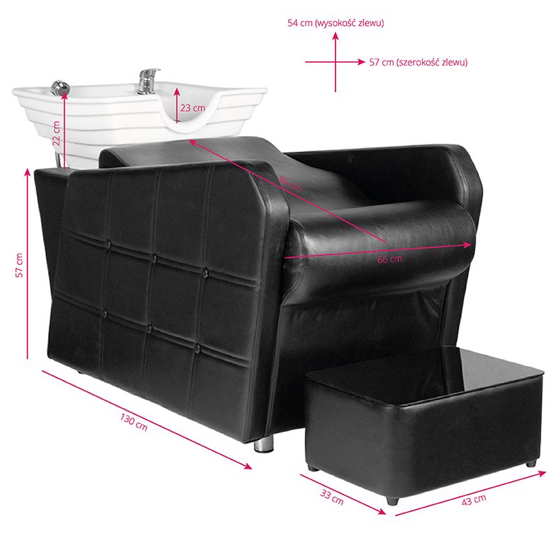 Wasunit Hair System HSB07 Zwart - afbeelding 8