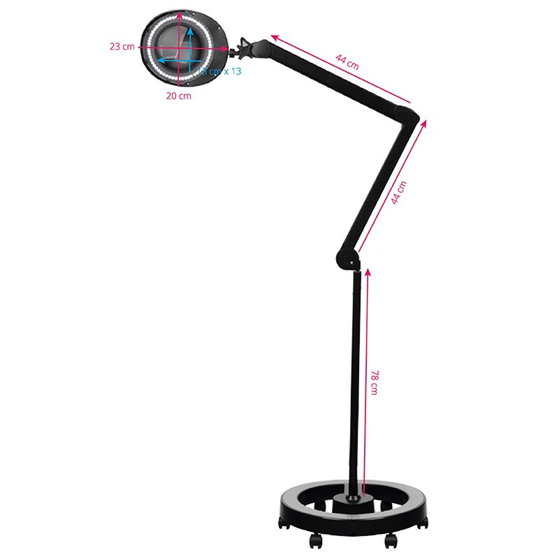 Loeplamp LED 60 SMD 5D op Statief Elegante 6025 Zwart - afbeelding 6