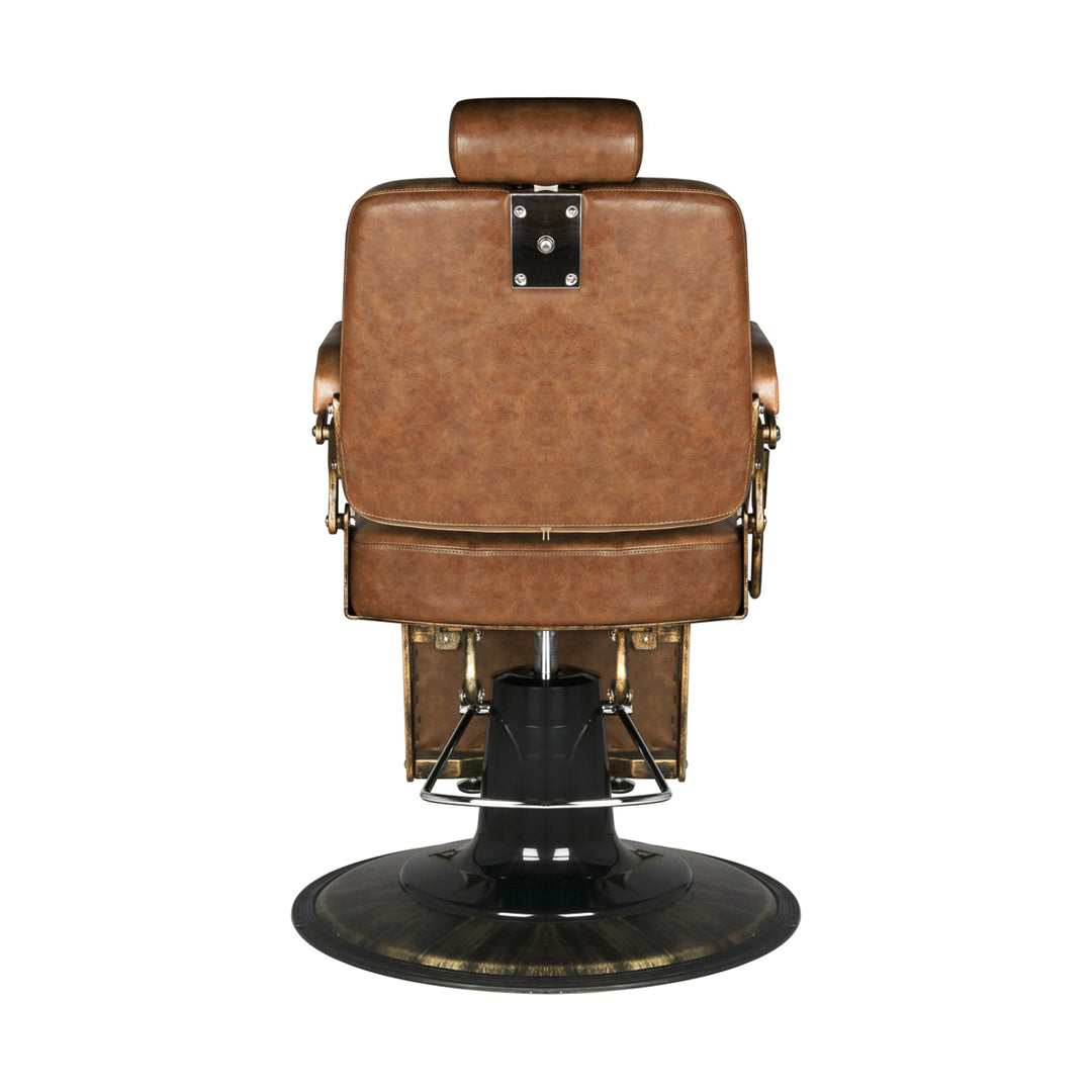 Barberstoel Gabbiano Boss Vintage Leer Lichtbruin - afbeelding 5