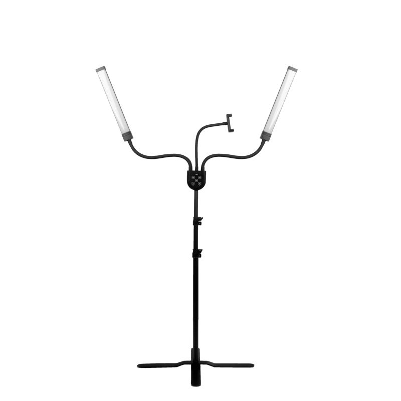 Wimperlamp LED met Statief en Instelbare Kleur- en Lichtintensiteit Polluks IV Zwart - afbeelding 2