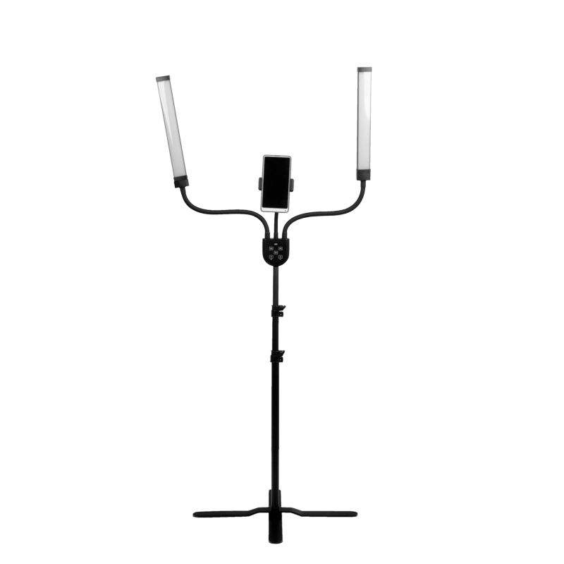 Wimperlamp LED met Statief en Instelbare Kleur- en Lichtintensiteit Polluks IV Zwart - afbeelding 3