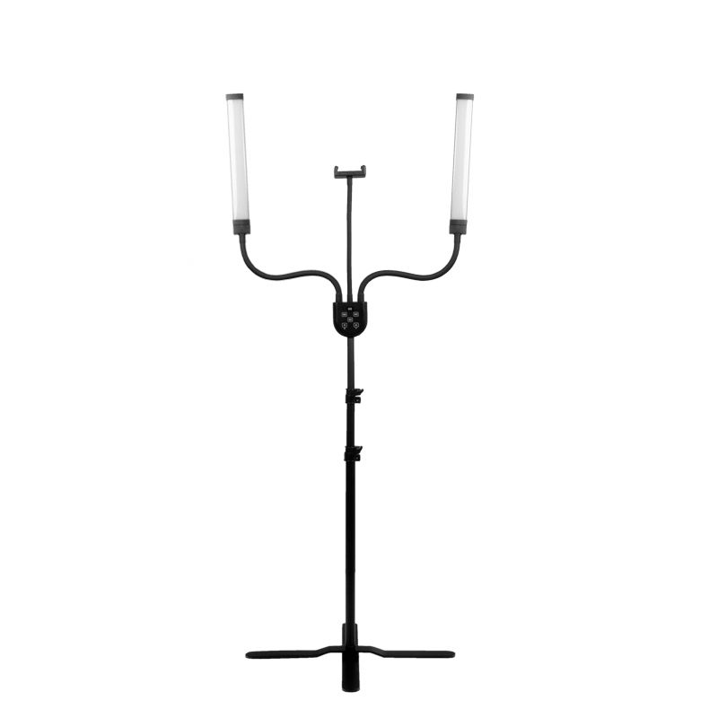 Wimperlamp LED met Statief en Instelbare Kleur- en Lichtintensiteit Polluks IV Zwart - afbeelding 4