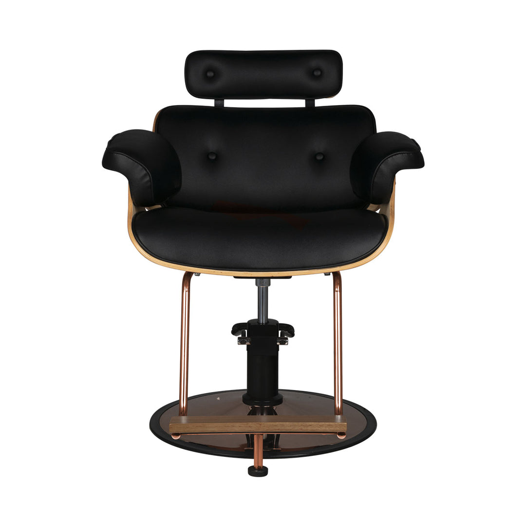 Kappersstoel Gabbiano Florence Walnoot Zwart - afbeelding 4