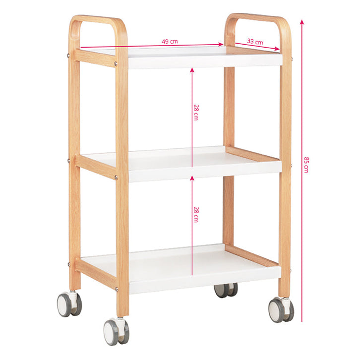 Roltafel HS09 Hout Wit - afbeelding 5