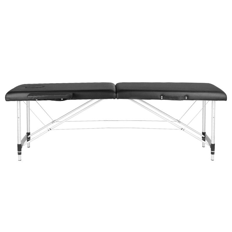 Massagetafel Inklapbaar Aluminium Komfort Activ Fizjo 2 Zones Zwart - afbeelding 2