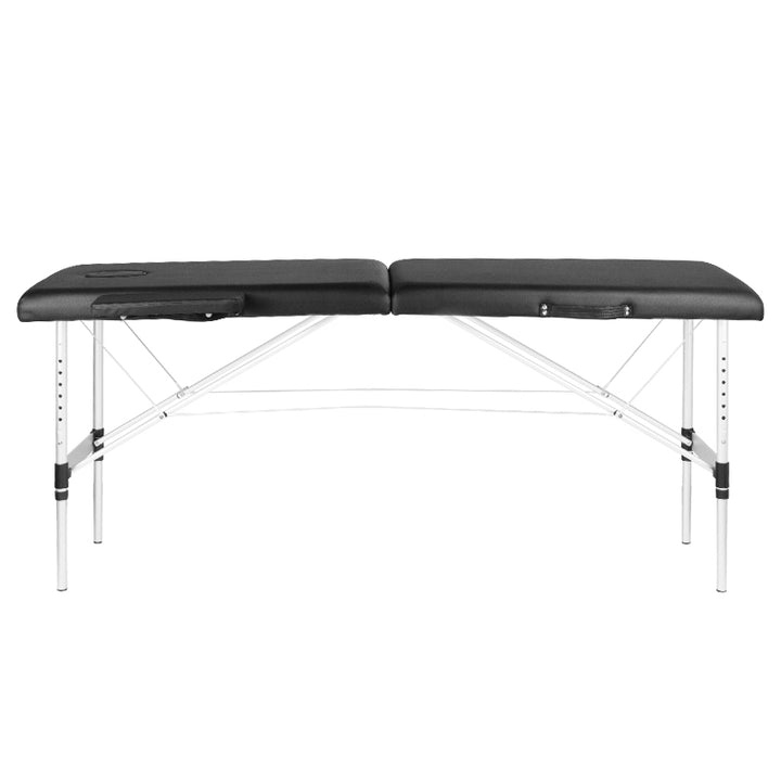 Massagetafel Inklapbaar Aluminium Komfort Activ Fizjo 2 Zones Zwart - afbeelding 4