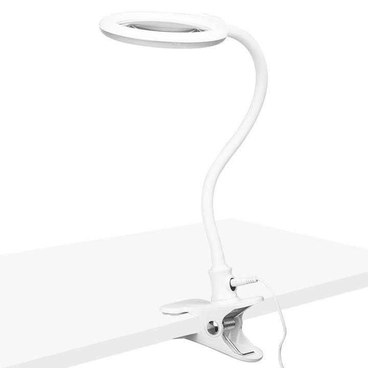 Loeplamp LED 30 SMD 3D met Standaard en Tafelklem Elegante 2014-2R Wit - afbeelding 4