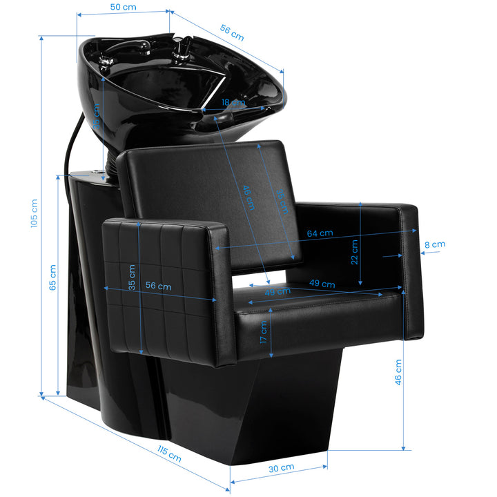 Wasunit Gabbiano Ankara Zwart-Zwart - afbeelding 12