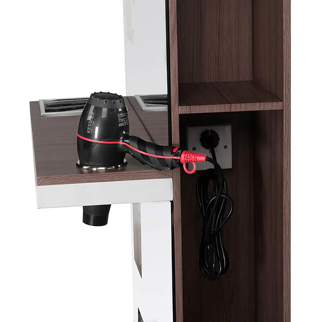 Kaptafel Kapperssalon Gabbiano B058 Wengehout - afbeelding 5