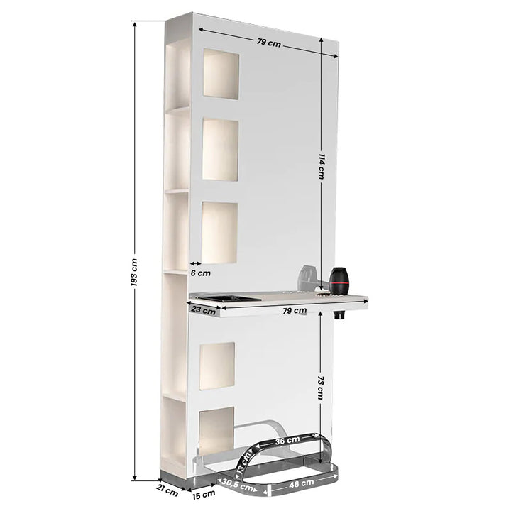 Kaptafel Kapperssalon Gabbiano B058 Parel - afbeelding 7