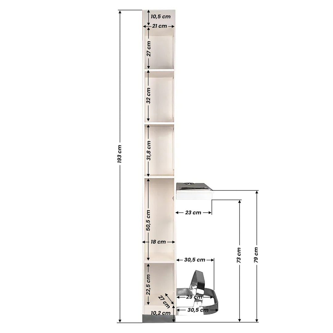 Kaptafel Kapperssalon Gabbiano B058 Parel - afbeelding 8
