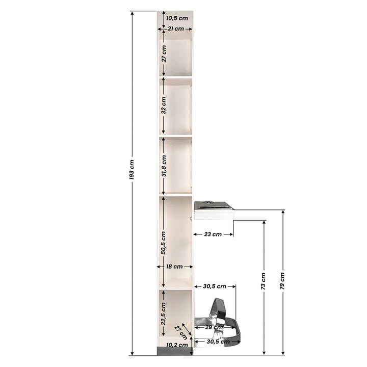 Kaptafel Kapperssalon Gabbiano B058 Parel - afbeelding 8