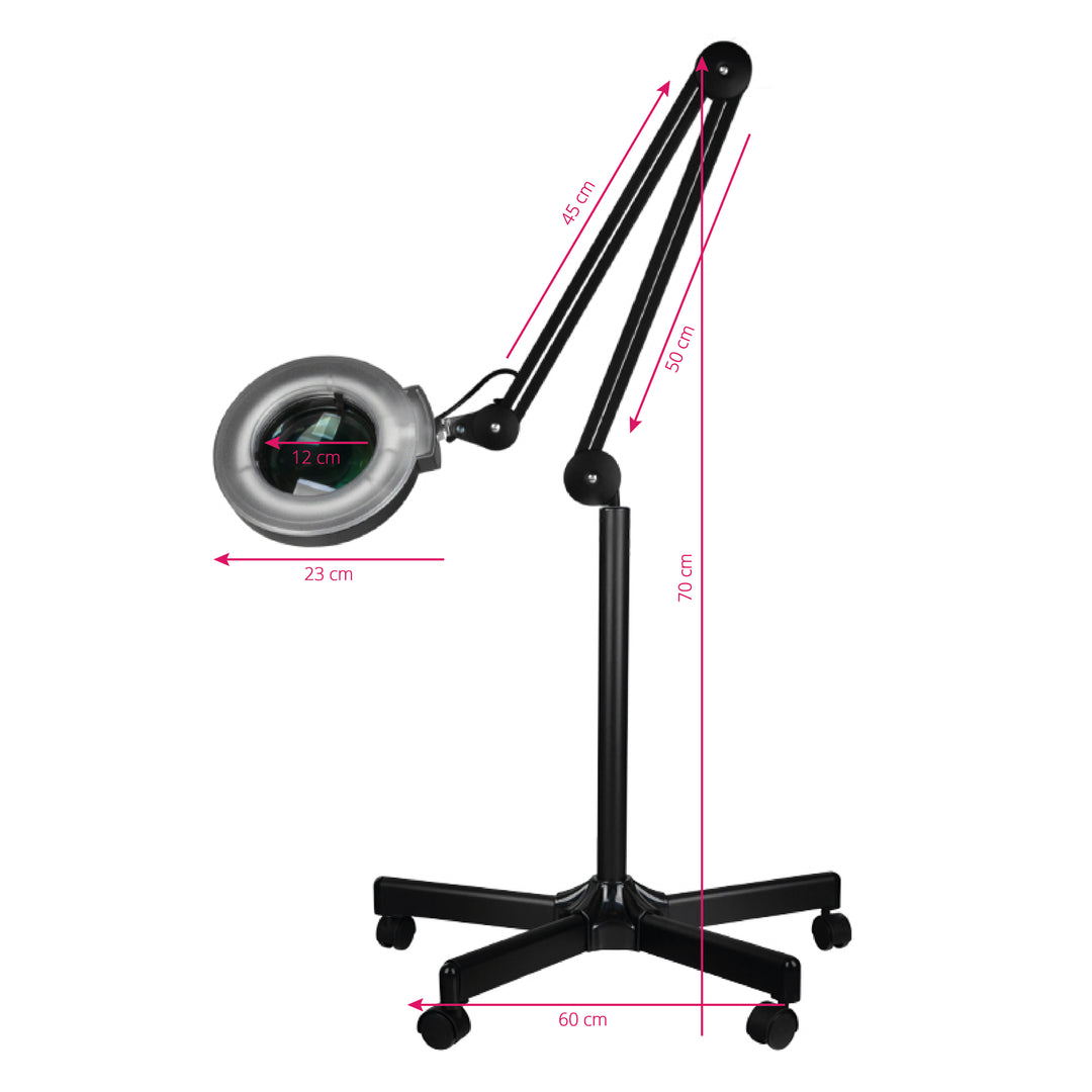 Loeplamp LED 5D op Statief Instelbare Lichtsterkte S5 Zwart - afbeelding 8