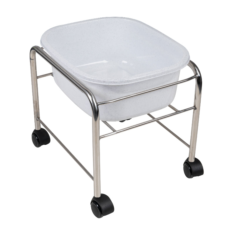 Voetenbad Pedicure Compact op Wielen Chroom