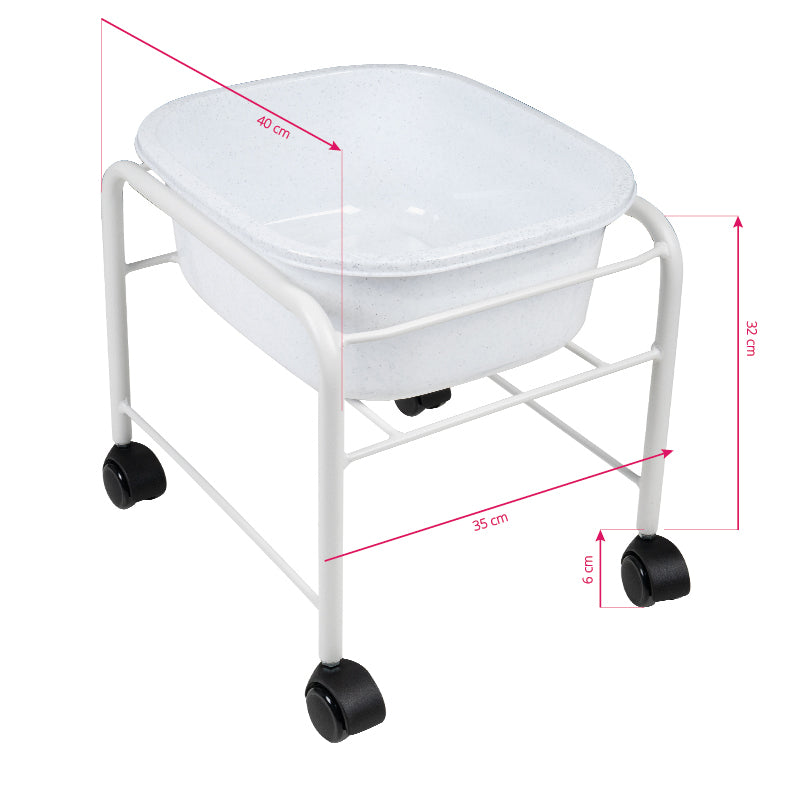 Voetenbad Pedicure Compact op Wielen Wit - afbeelding 4