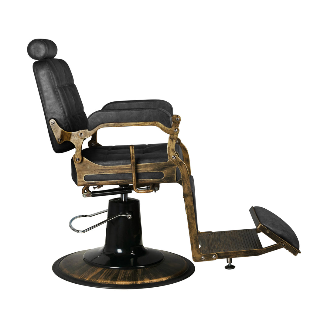 Barberstoel Gabbiano Boss HD Vingtage Leer Zwart - afbeelding 3