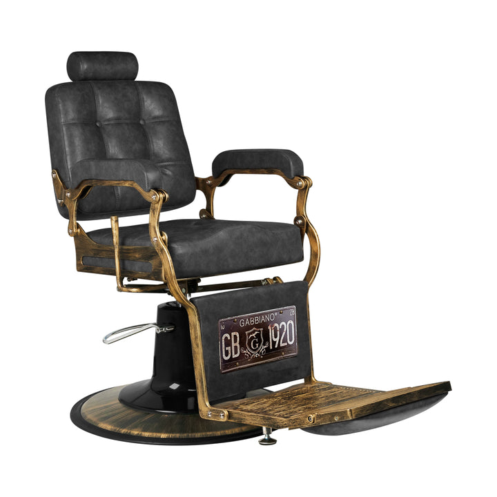 Barberstoel Gabbiano Boss HD Vingtage Leer Zwart - afbeelding 5