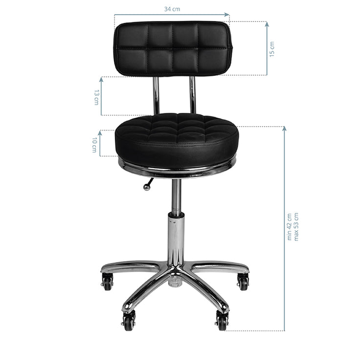 Tabouret Verstelbaar AM-877 Zwart - afbeelding 5